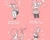 Look Pretty - Be Bad  - A4 Print