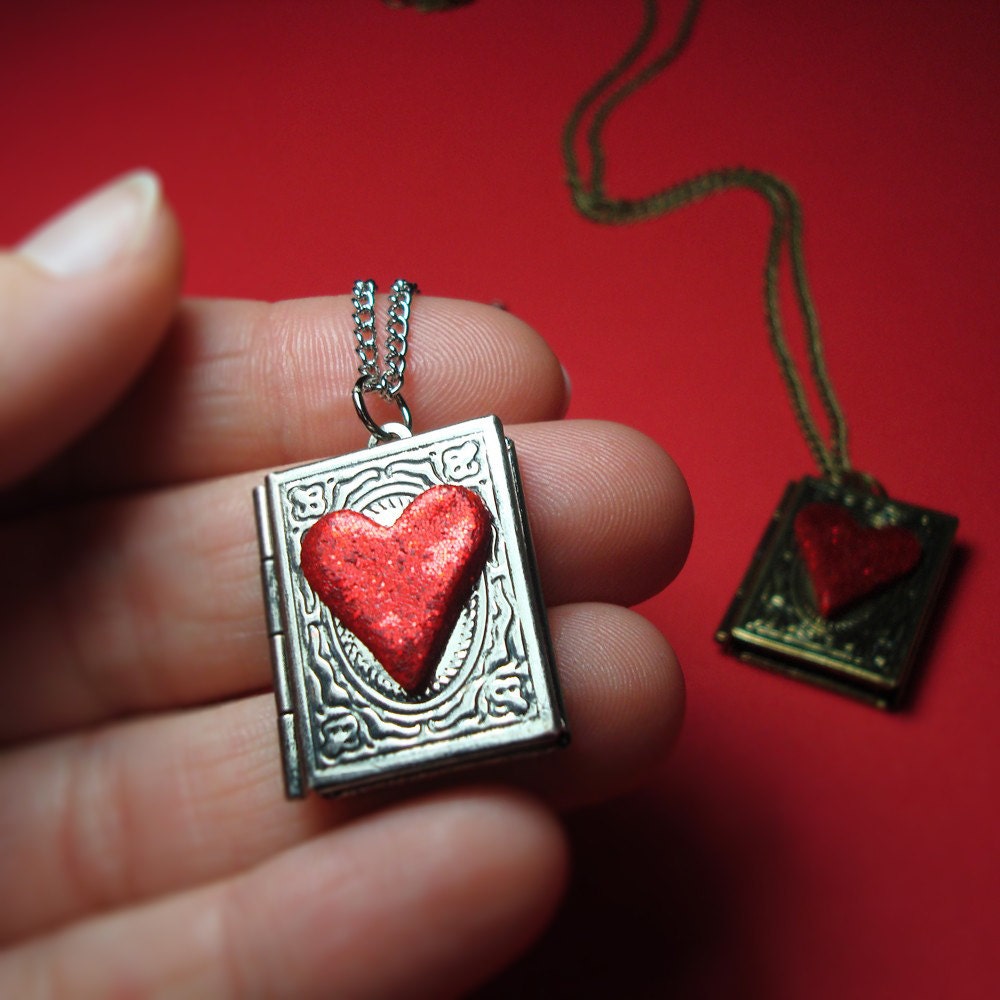 Book Lover Locket Necklace