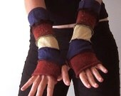 Purple, Red, and Gold - Striped Arm Warmers