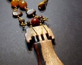 Liberty Bell and agate statement necklace set
