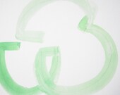 graphic watercolor in green
