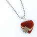 Sterling Silver Owl Pendant . Vintage Caramel Carnelian Heart . Animal, creature, bird . Owl Jewelry - Smart Friend by enchantedbeas on Etsy
