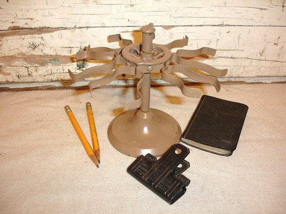 Vintage Metal Rubber Stamp Carousel Rack