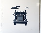 Semi Truck Print
