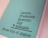 Mathematical Personalized Pocket Notebook.   You PICK wording and color card stock.  UNDER 10