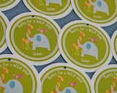 Zoo Animals Jungle Menagerie Party Favor Tags set of 12 by Belleza e Luce Il_170x135