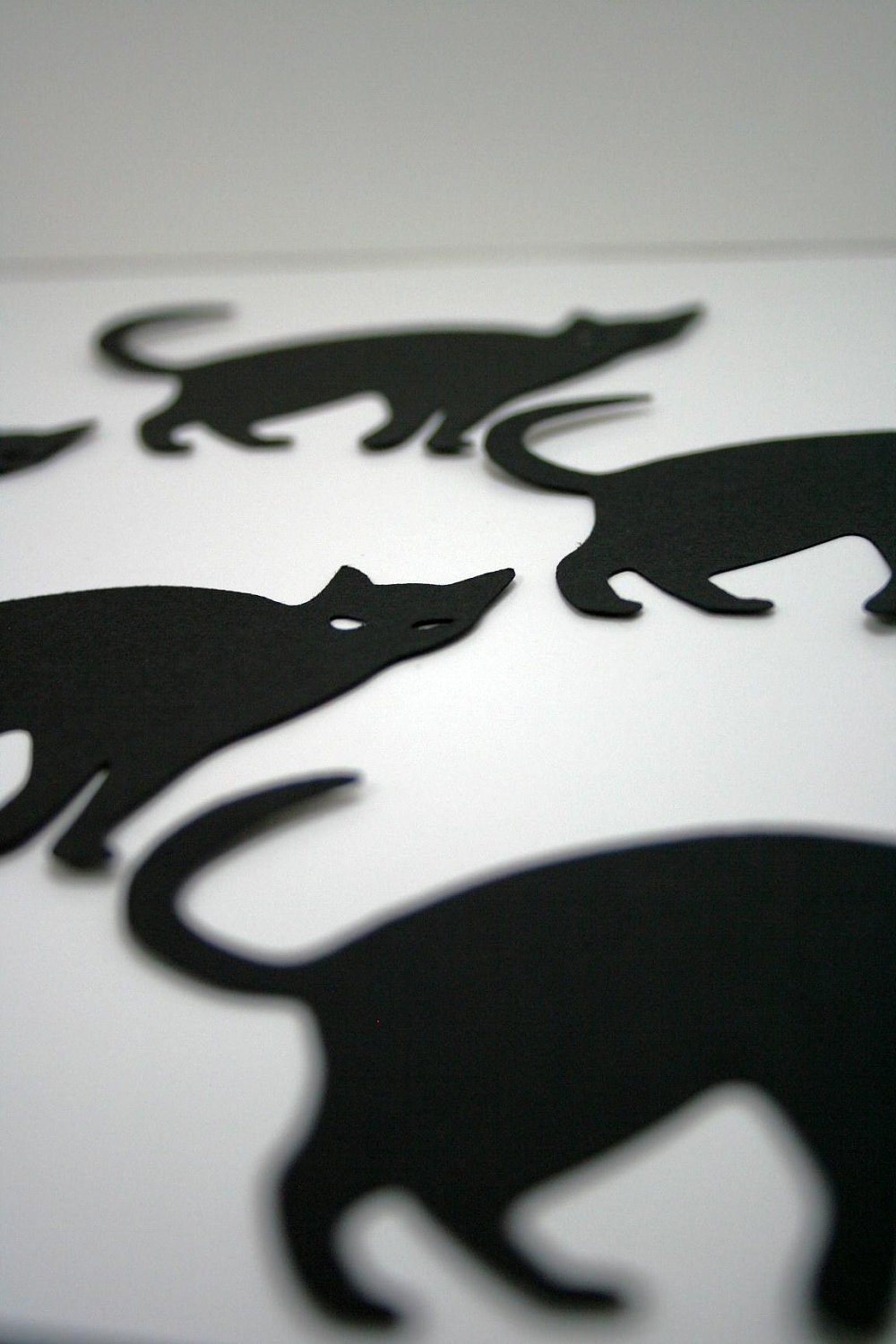 Black Cat Die Cut, Halloween Die Cut, Black Cat Paper Shape