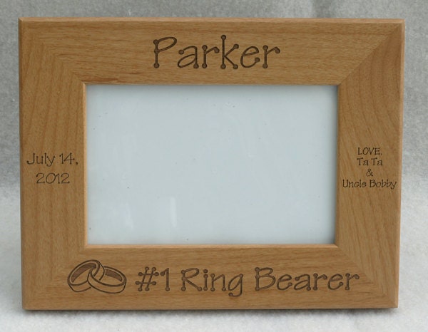 Laser Engraved Personalized Ring Bearer Picture Frame 5 x 7