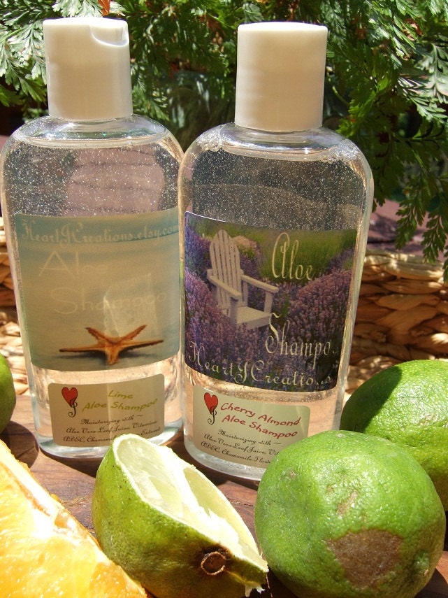 ALOE VERA SHAMPOO 4 Oz Moisturizing with Aloe Chamomile Vits A  D E C Over 60 Scents to Choose from