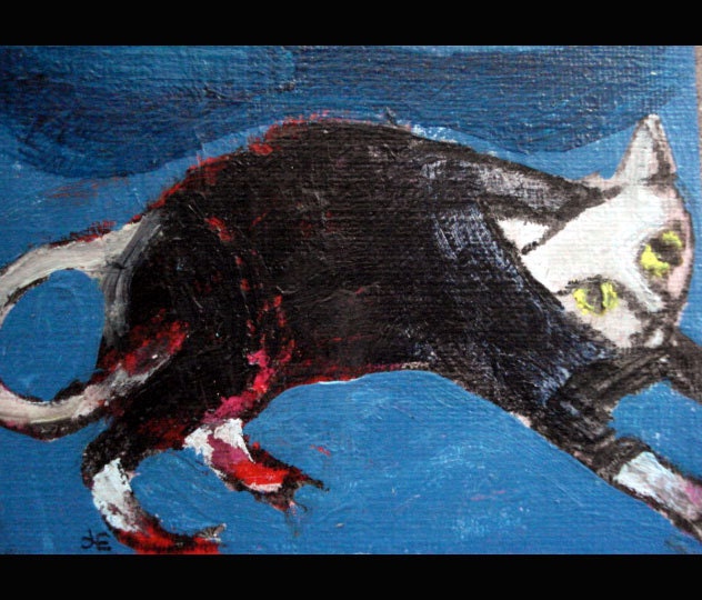outsider EMERY original mini painting 'she likes her name to be bette midler'