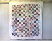 Antique Calico Quilt Browns & Pinks Handmade
