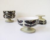 Vintage ceramic sundae dessert cups, bowls
