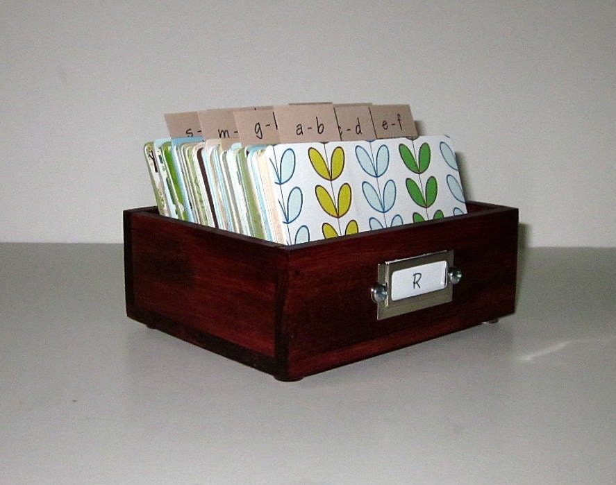 Address Card File...Petite...Rolodex...Wedding Guest Book Alternative...Handcrafted...Organizer...Business Card
