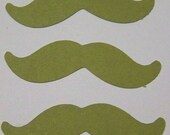 Sage green moustaches 95 party favors card inserts confetti markers mustache cardstock