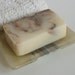 Glass Soap Dish in French Vanilla and Brown
