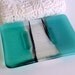 Pale Aquamarine Glass Soap Dish