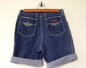 Jordache Jean Shorts // High Waist Blue Jean Cut-off Shorts