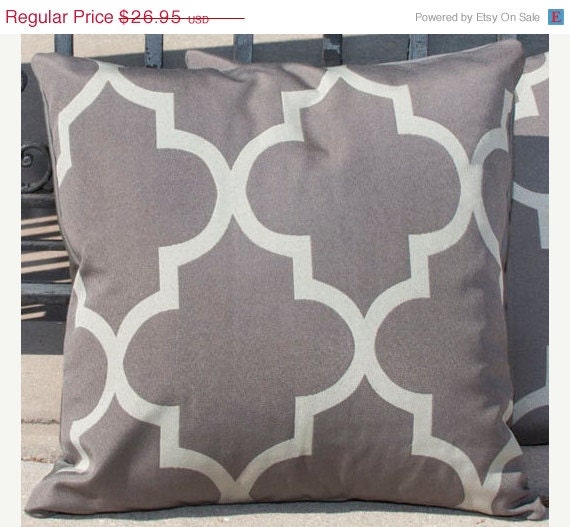 SALE Gray/Light Gray (set of 2) 16x16