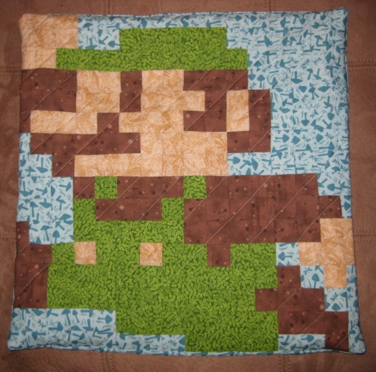 Luigi Quilted Pillow Cover - Jumping