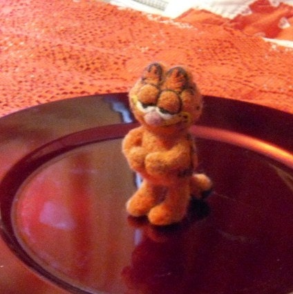 needle felted garfield
