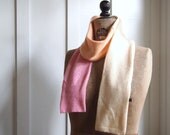 Big sale Scarf Eco friendly 100% CASHMERE 60" hot pink butter yellow tangerine orange - Recycled - 56
