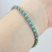 Slender turquoise magnesite copper bracelet gemstone beaded jewelry