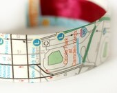 Oriole Park, Baltimore Map Bracelet, Maryland, Baltimore Map Jewelry, Cuff, Baseball Stadium - Ready to Ship