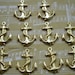 Charms - 20 Raw Brass Anchor Charms