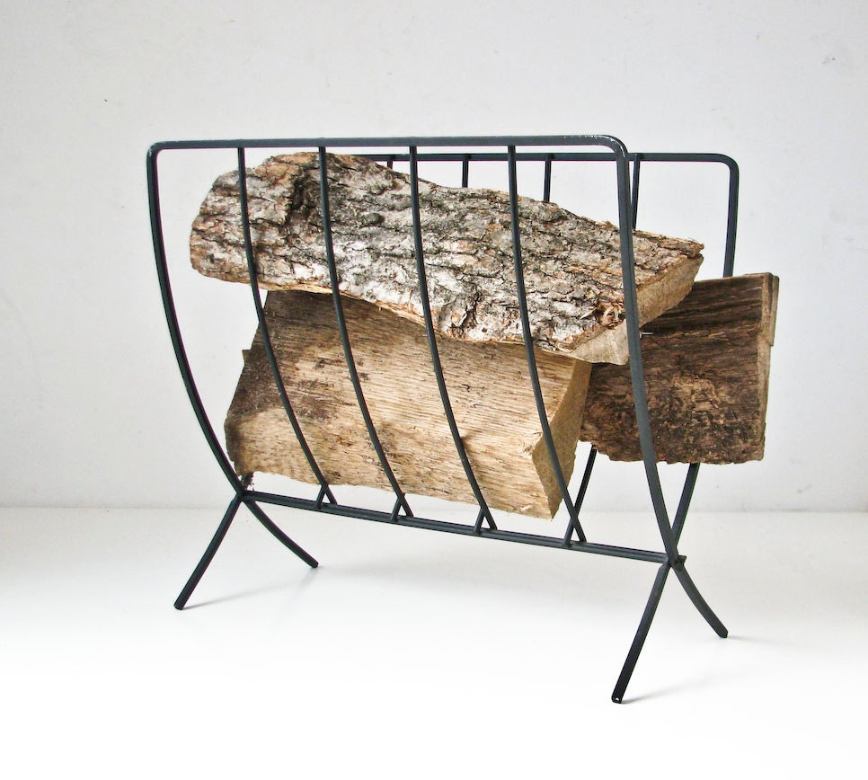 Mid Century Magazine Rack  - Log Holder