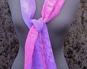 Magenta Rhapsody Chiffon Hand Painted Silk Scarf