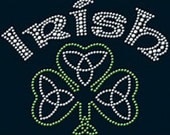 New Handmade Womens St. Patricks Day Irish Rhinestone Sweatshirt Sizes S thru 3XL FREE SHIPPING Plus Sizes Too Grandma Mom