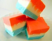 Julie's Fudge - BOMB POP Ice Cream - Blue Raspberry & Cherry Goodness - 6 Pieces (OVER 3/4lb)