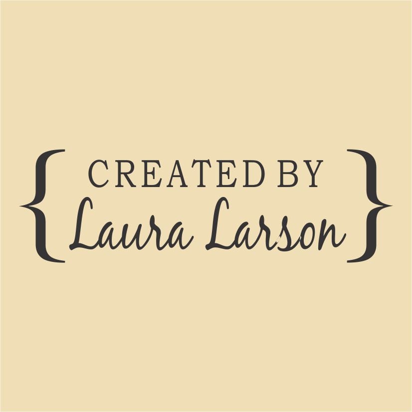 Created by Laura Larson Traditional Custom  Rubber Stamp Design R040