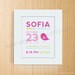 Custom Birth Announcement Print - BIRD Wall art