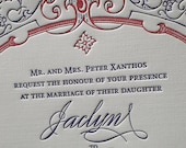 Letterpress Wedding Invitation - Francese Uno - Sample