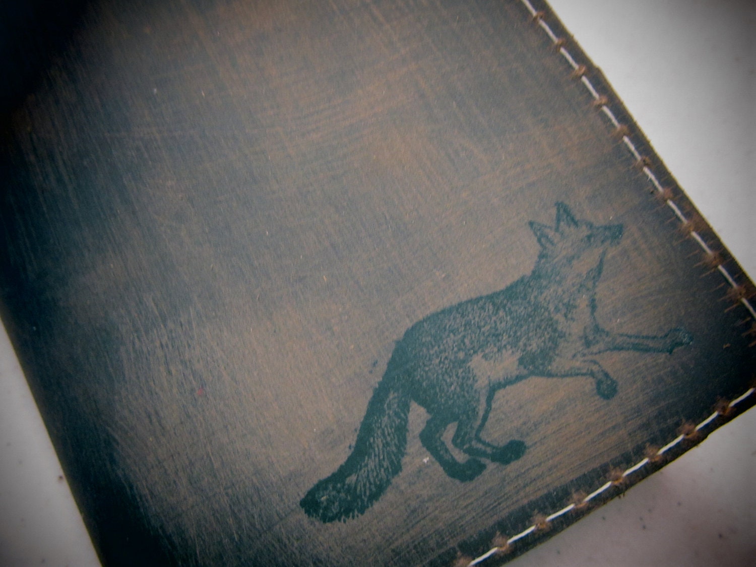 leather wallet billfold men card slots custom for you fox