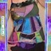 Morphed & RESERVED Multicolor Halter Top Patchwork in various Eco-Friendly Fibers . Festival Dance Hoop Wear . Hand Dyed fits misses 4 - 12