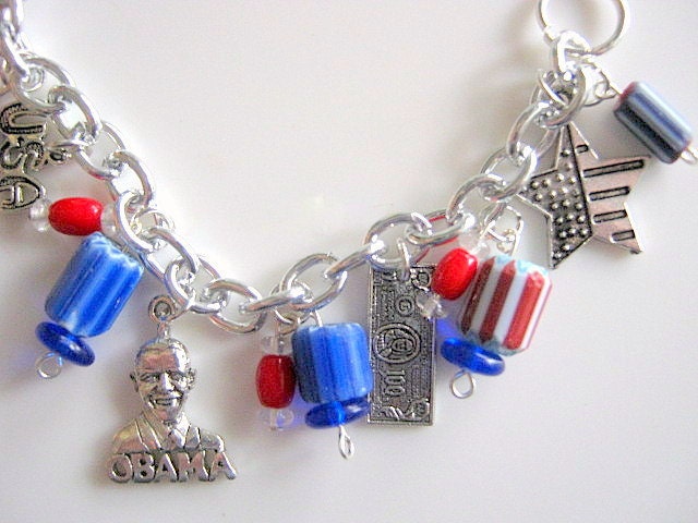RESERVED FOR LACY Charm Bracelet Obama