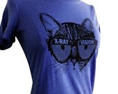 Cat Shirt - X-Ray Glasses Kitty Cat Ladies T Shirt - (Available in sizes S, M, L, XL, 2XL)