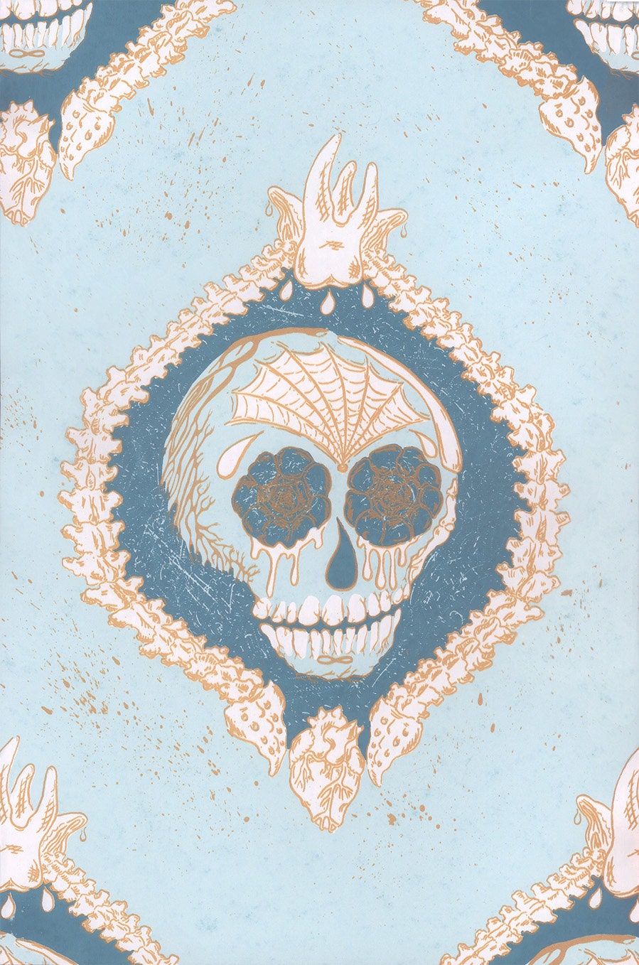 Skull Damask print