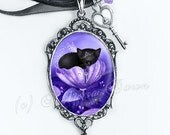 CYBER MONDAY // Cat Necklace // Black Cat Jewelry // Royal Daydreams
