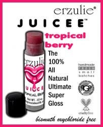 Juicee Tube Lip gloss High Ruby Red Tropical Berry   Organic lip gloss
