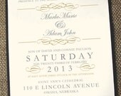 Vintage Elegance Wedding Invitation