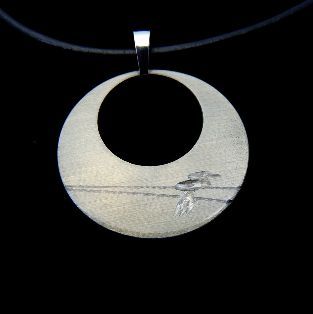 BIRD on a WIRE. Sweet Steel Designer Jewelry by The Rave N Iron