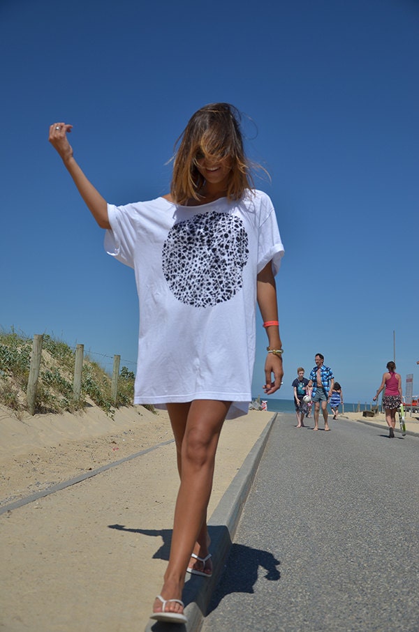 karlas closet petticoat tee oversized pop circle tunic t-shirt ediot batwing