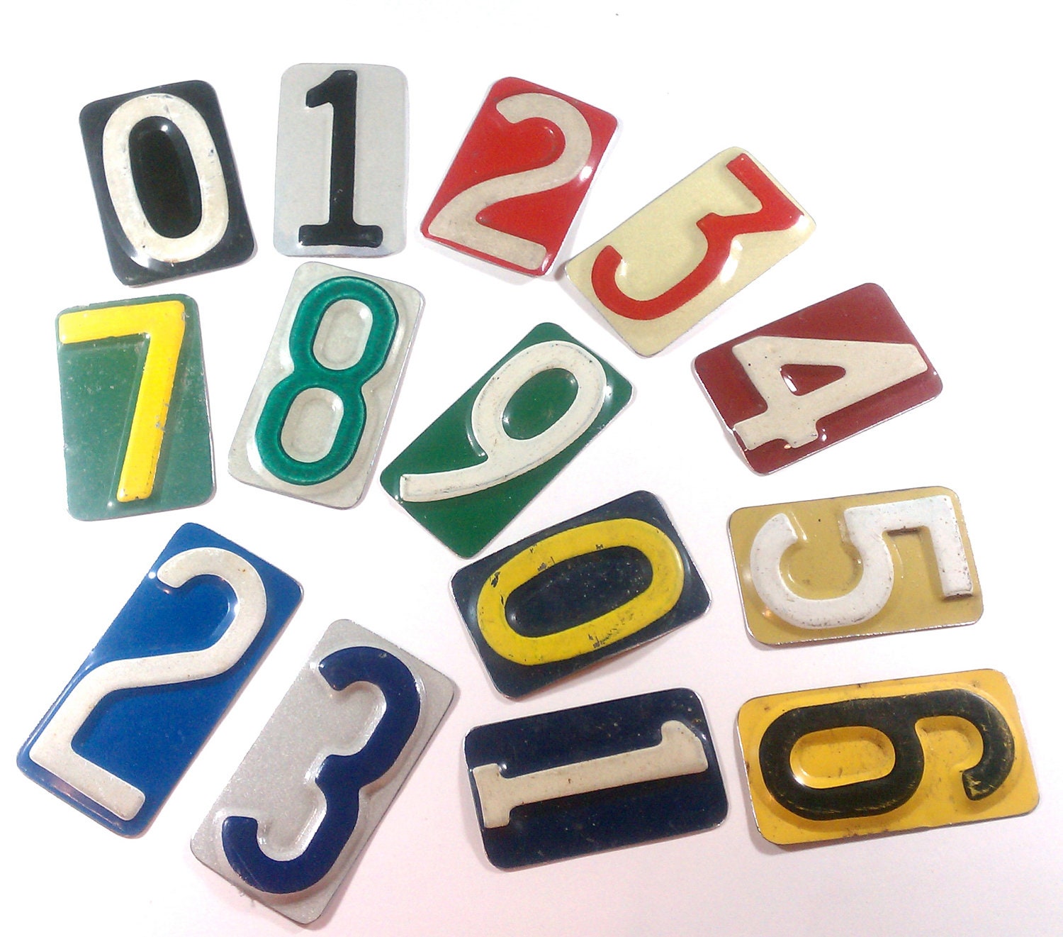 Number 5 Key Chain - Recycled License Plates