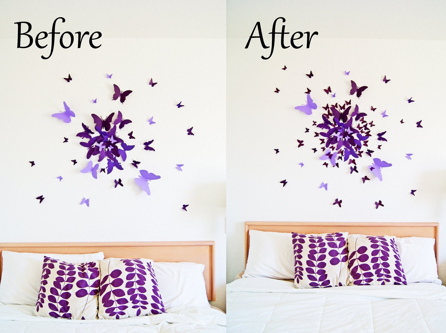 EXTRA 40 small  3D Butterfly Wall Art Circle Burst