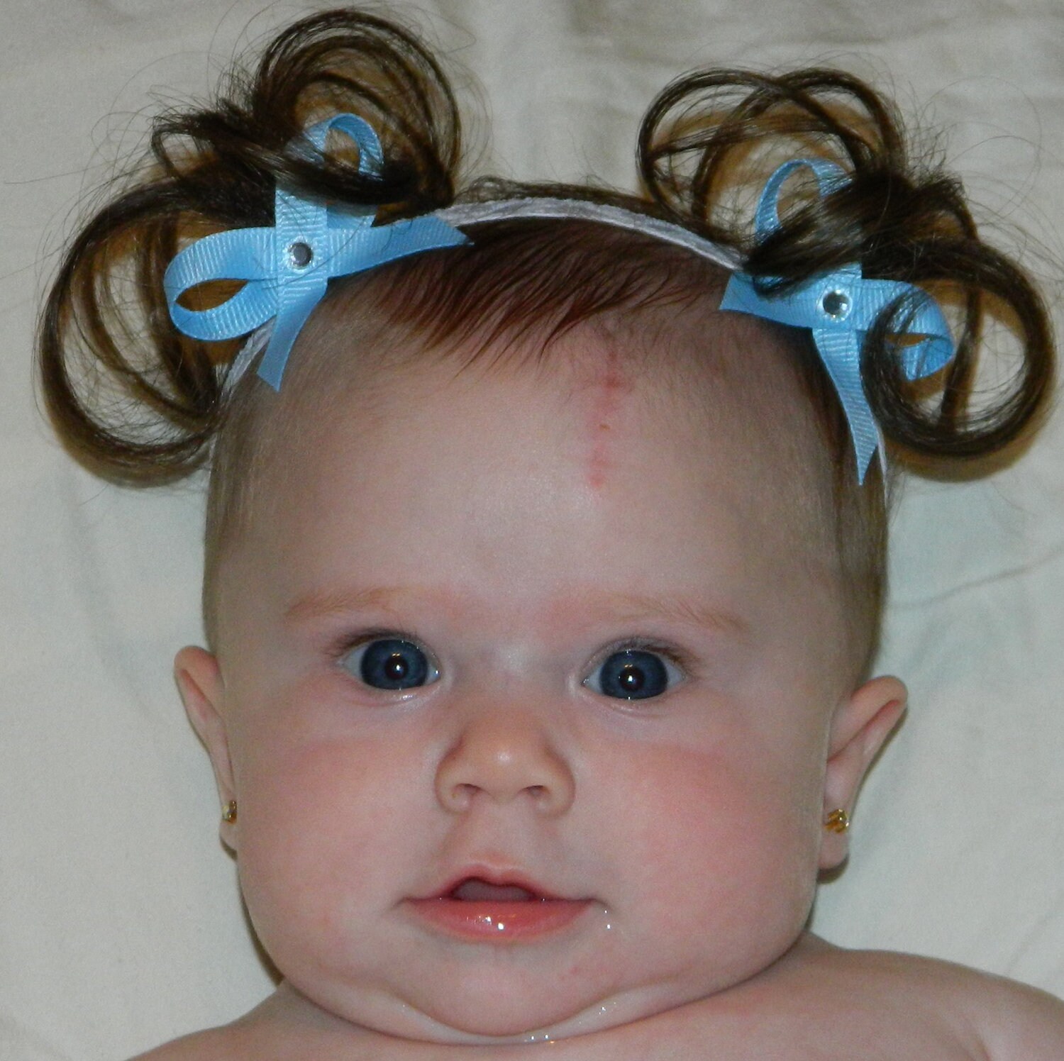 baby headband pigtails