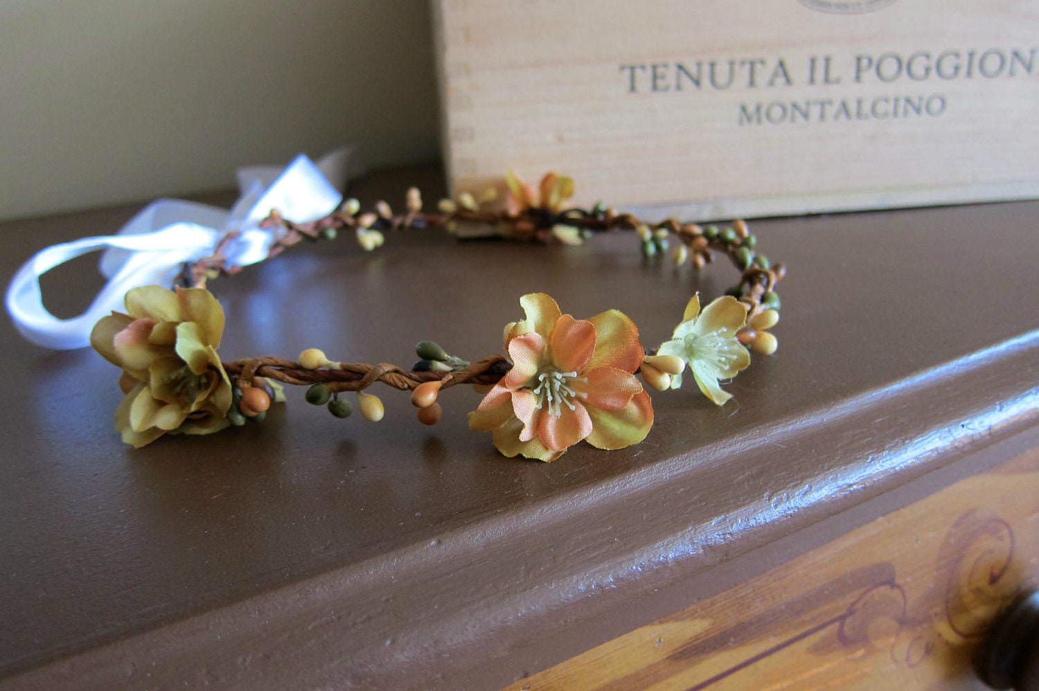 Fall berry woodland hair wreath