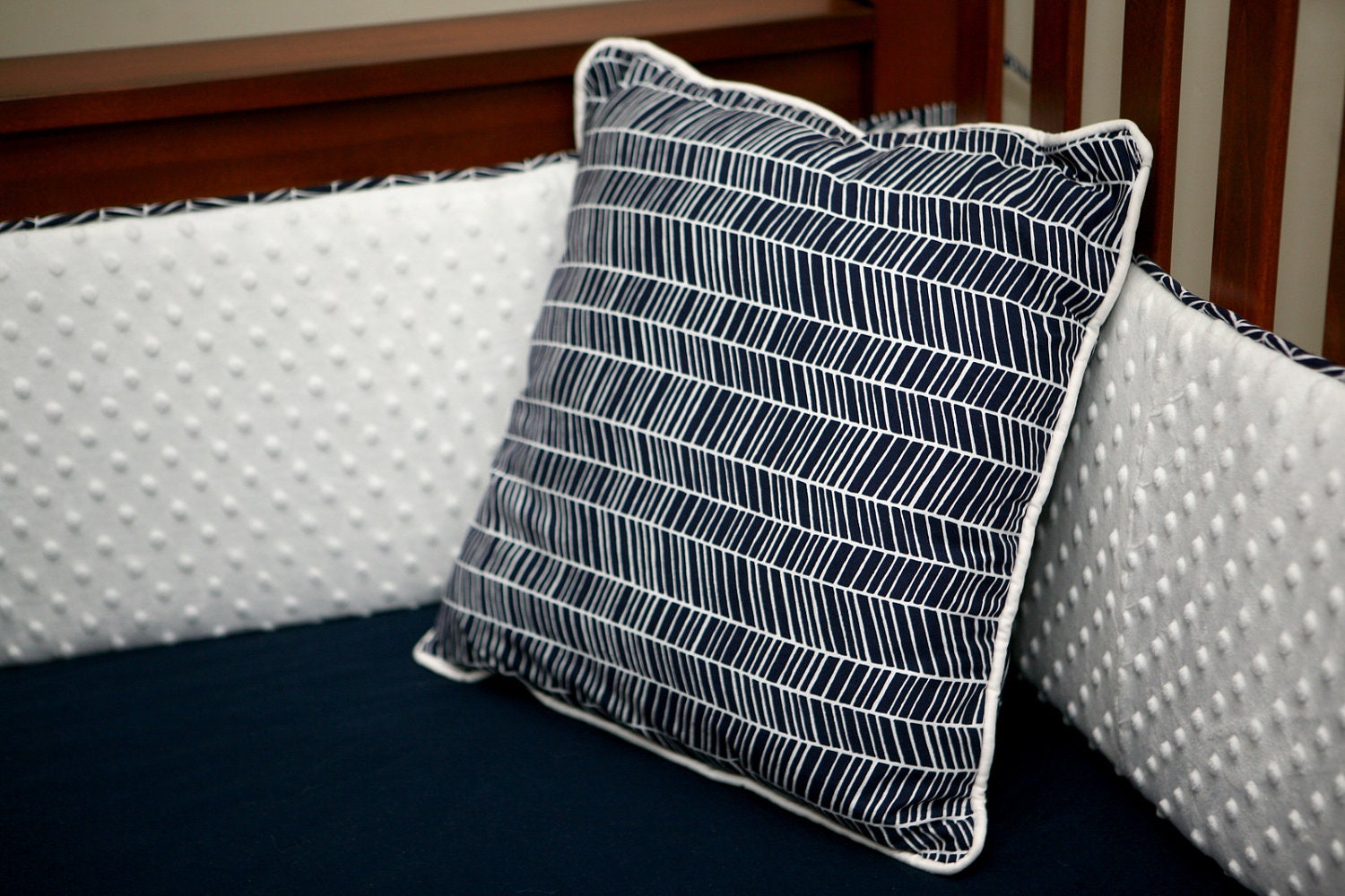 ADD PIPING to your Custom Pillow- Custom Baby Bedding Set You Design